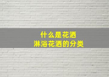 什么是花洒 淋浴花洒的分类